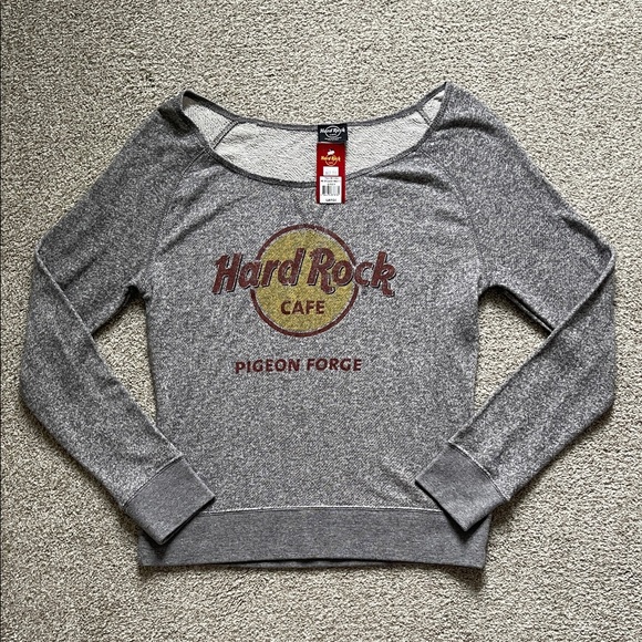 Hard Rock Cafe Heather Gray Long Sleeve Shirt - Picture 1 of 3